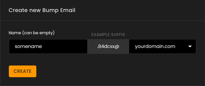 Create new Bump Email